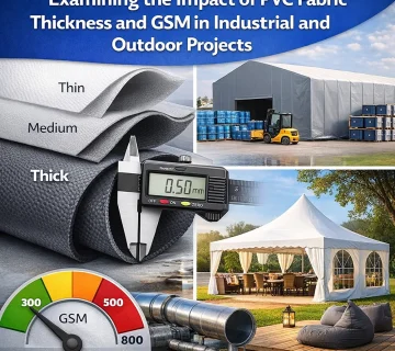 بررسی تأثیر ضخامت و گرماژ پارچه PVC در پروژه‌های صنعتی و فضای باز
